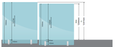 1350mm high Glass Pool Fence Panels. Choose your width,